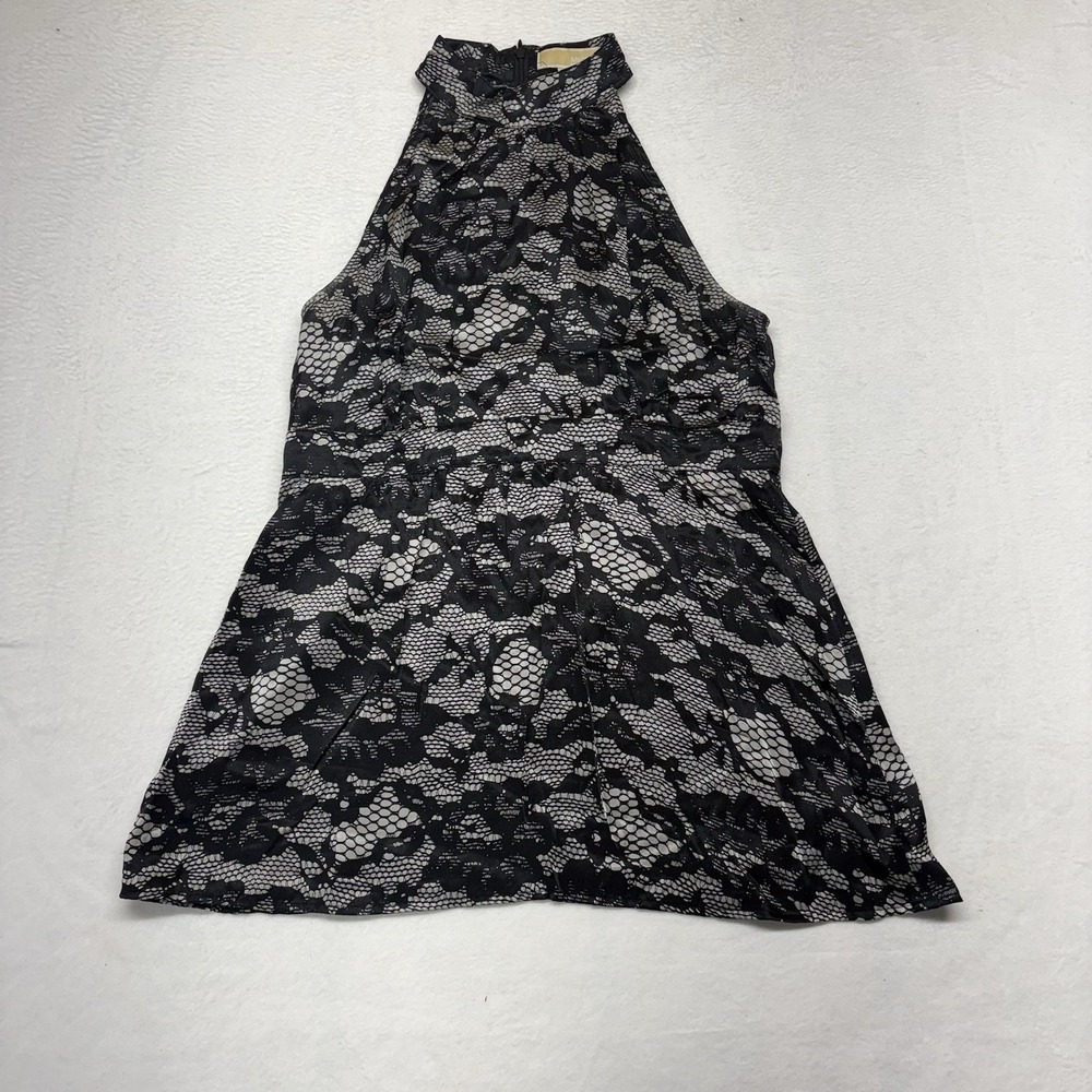 Michael Kors sleeveless halter top 100% Silk Babydoll Style Sz 10 Classic Chic - Picture 13 of 13